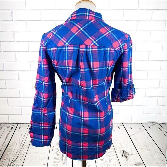 NWT C&C California Blue Flannel Button Down - Small - Picture 3 of 8